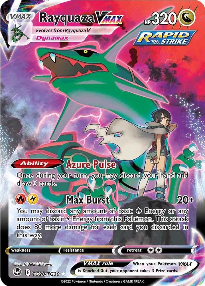 Silver Tempest Rayquaza VMAX Pokémon card